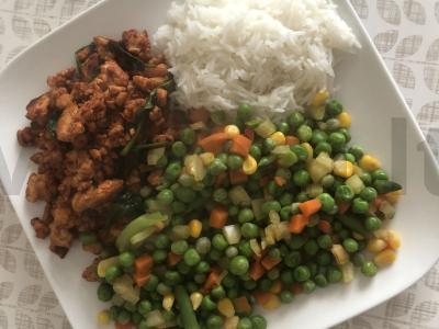 Subalansuotas pietų patiekalas su ryžiais ir daržovėmis Žingsnis 6