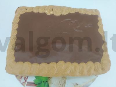 Skanus šokoladinis biskvitinis tortas su riešutais Žingsnis 8
