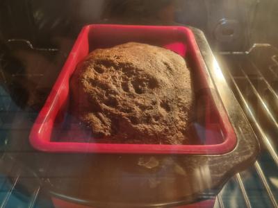 Ruginė duona ant salyklo tešlos Žingsnis 4