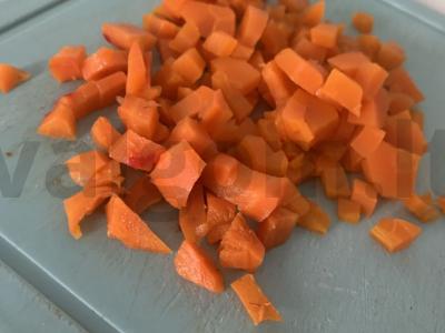 Paprastas vinigretas su daržovėmis ir žolelėmis Žingsnis 1