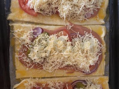 Mini pica su dešra ir kreminiu sūriu Žingsnis 3