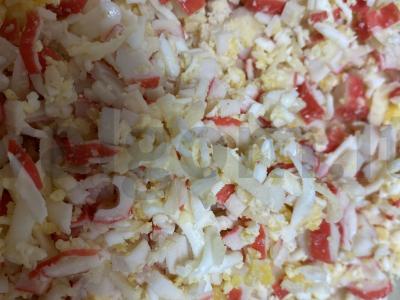 Blynai su krabų lazdelėmis ir kiaušiniais Žingsnis 4