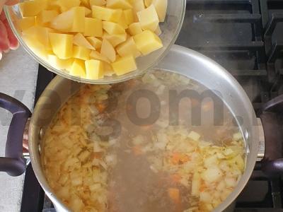 Grikių sriuba su grybais ir vištiena Žingsnis 4