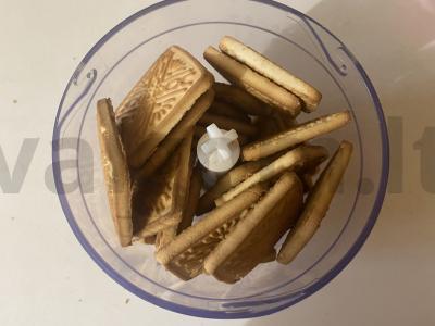 Namų sausainių pyragaitis be kepimo greitai Žingsnis 1