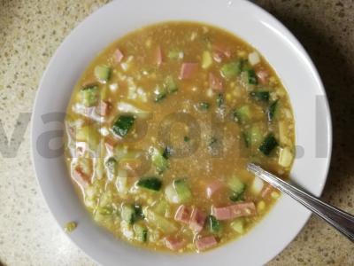 Okroška su kvašu ir grietine Žingsnis 6