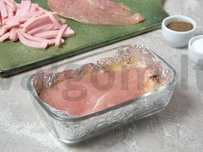 Kalakutienos filė steikai su tarkuoto migdolo padažu Žingsnis 2