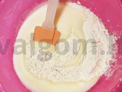 Vaisių želė tortas su biskvito gabaliukais ir abrikosais Žingsnis 1