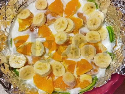 Vaisių želė tortas su biskvito gabaliukais ir abrikosais Žingsnis 5