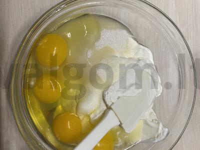 Sultingas grietinės pyragas iš kvietinių miltų Žingsnis 2