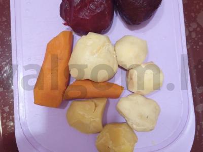 Vinegretas šventiniam vakarienei Žingsnis 1