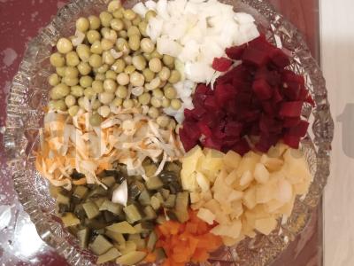 Vinegretas šventiniam vakarienei Žingsnis 5