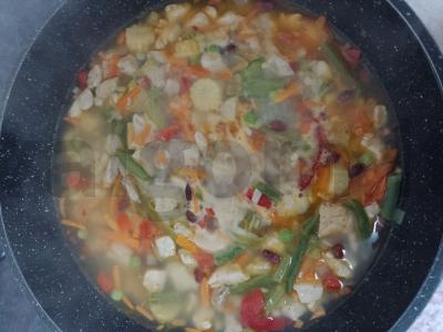 Kuskusas su daržovių mišiniu ir vištienos filė Žingsnis 5