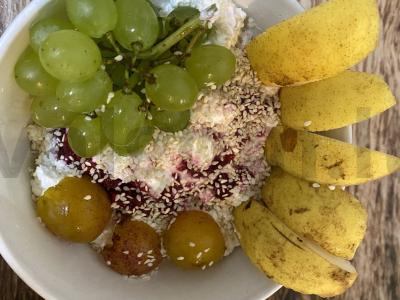 Varškės ir vaisių dubuo pusryčiams Žingsnis 7