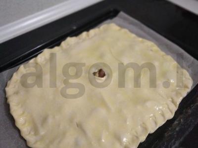 Vištienos ir bulvių pyragas iš sluoksniuotos tešlos Žingsnis 4