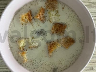 Grybų grietinėlės sriuba pagrindine nuotrauka