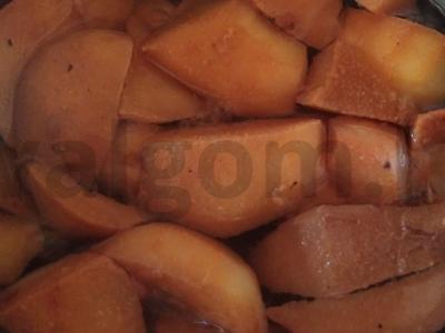 Desertas iš obuolių, apelsinų ir chia Žingsnis 1