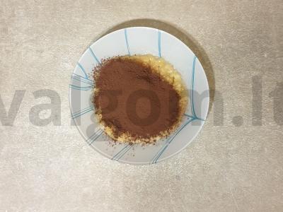 Avižinių dribsnių brownies su bananais ir vyšniomis Žingsnis 4