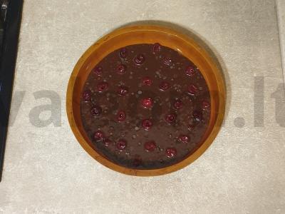 Avižinių dribsnių brownies su bananais ir vyšniomis Žingsnis 7