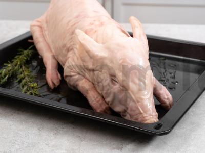 Pieno paršelis su ryžiais ir baltais grybais Žingsnis 2