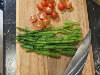 Kumpiai su kuskusu ir šparaginėmis pupelėmis Žingsnis 3