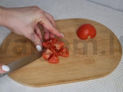 Frittata su mocarela ir špinatais Žingsnis 1