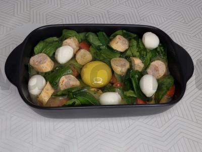 Frittata su mocarela ir špinatais Žingsnis 4