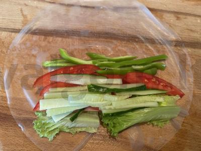 Daržovių spring roll'ai su varškės sūriu Žingsnis 3