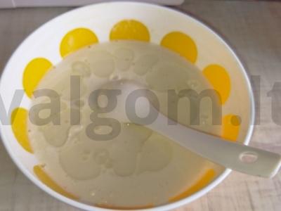 Blynai su kefyru ir ryžių miltais Žingsnis 4