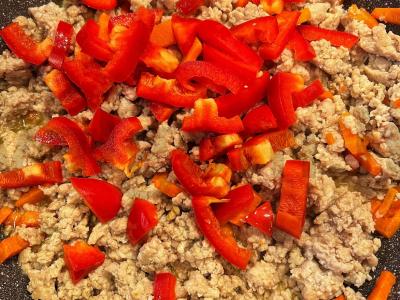 Makaronai su mėsa ir daržovėmis Žingsnis 4