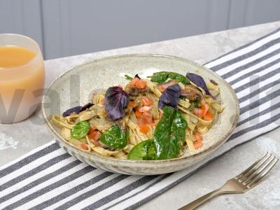 Vegetariška pasta su grybais pagrindine nuotrauka