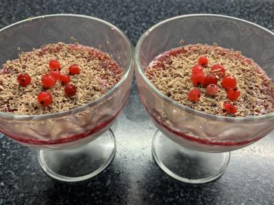 Raudonųjų serbentų panna cotta pagrindine nuotrauka