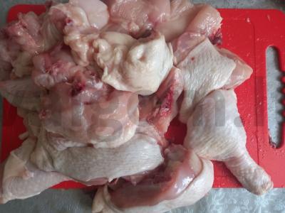 Vištiena su česnaku ir džiūvėsėliais Žingsnis 1