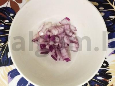 Salotas „Aštrus pomidoras“ Žingsnis 2