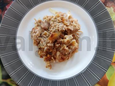 Tortilijų apkepas su faršu ir unagi padažu pagrindine nuotrauka