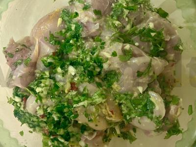 Kiaulienos šlaunelės karis kokosų piene Žingsnis 3