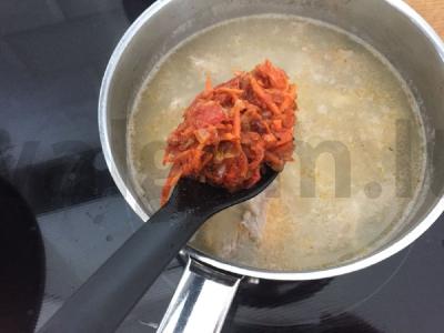 Aštrus sriuba kharcho su kiauliena Žingsnis 9