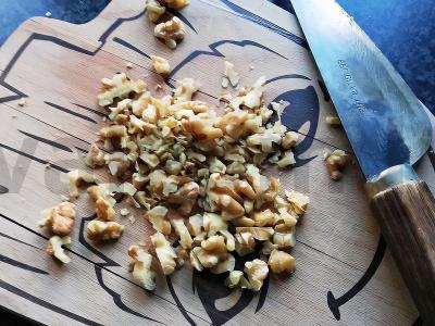 Makaronai su Briuselio kopūstais ir graikiniais riešutais Žingsnis 2