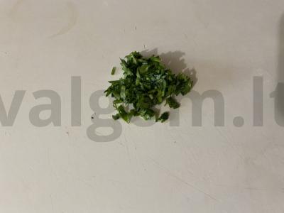 Namų makaronai su faršu, pomidorais ir kalendra Žingsnis 10