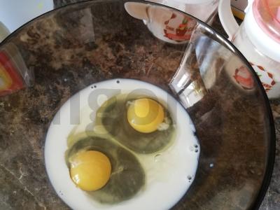 Blynai iš pieninės vaikų košės Žingsnis 1