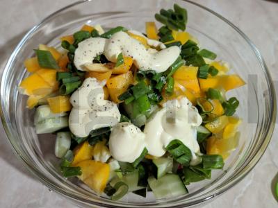 Vasaros salotos su paprikomis Žingsnis 5