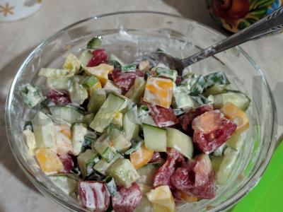 Vasaros salotos su paprikomis Žingsnis 6