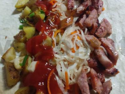 Šašlykas su česnaku ir keptais bulvėmis Žingsnis 4