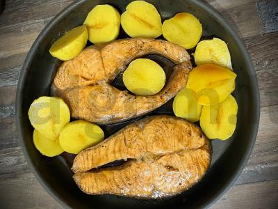 Lašišos steikai su bulvėmis Žingsnis 4