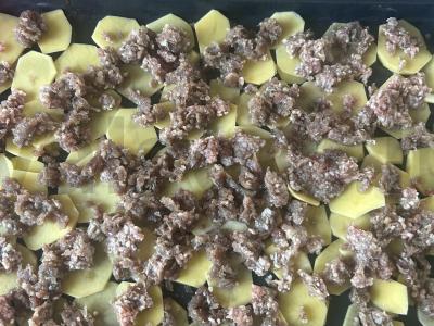 Bulvės su faršu ir sūriu orkaitėje Žingsnis 5