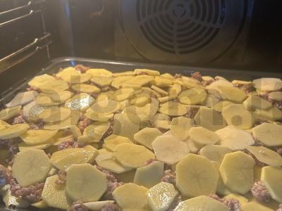 Bulvės su faršu ir sūriu orkaitėje Žingsnis 7