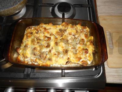 Bulvių apkepas su kiauliena, grybais ir prieskoniais Žingsnis 13