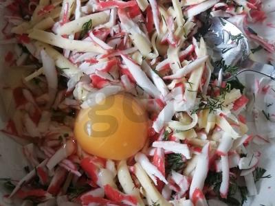 Krabų kotletai su sūriu Žingsnis 2