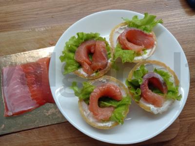 Kreminiai pyragėliai su varškės sūriu ir lašiša Žingsnis 3