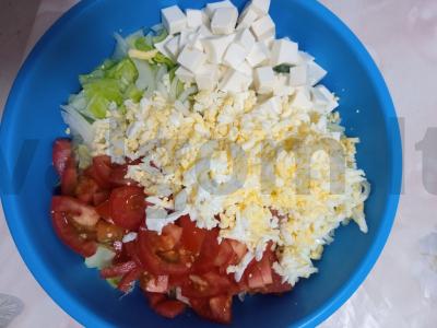 Žalias salotas su kiaušiniu Žingsnis 3