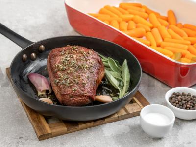 Pipirinė šatobriano su jaunu daržovėmis Žingsnis 2